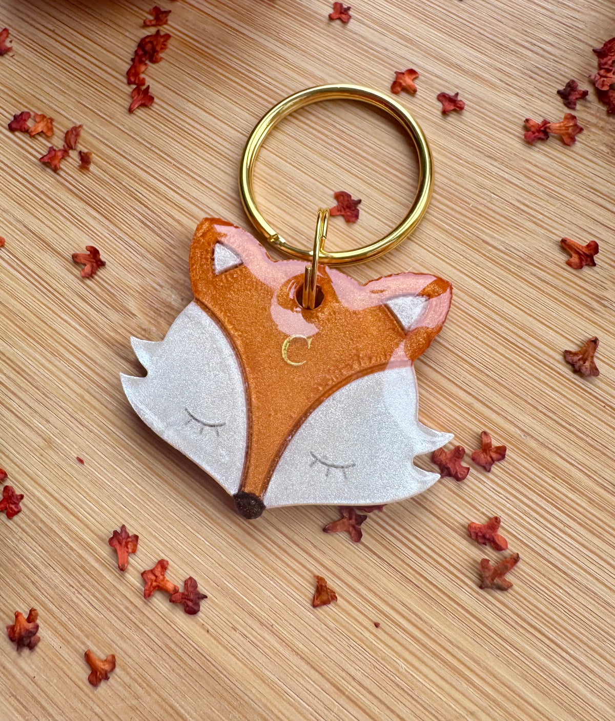 Dreamy Fox resin Dog Tag