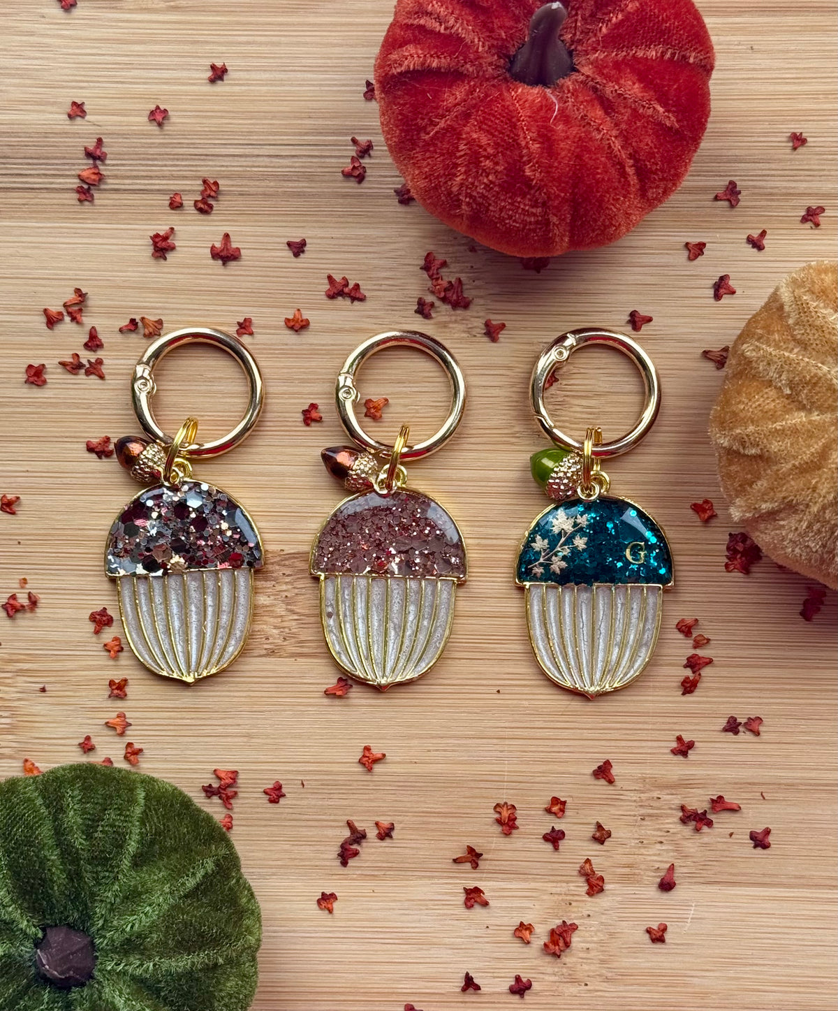 Enchanted Acorn gold frame Tag
