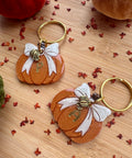 Pumpkin Bow resin Dog Tag