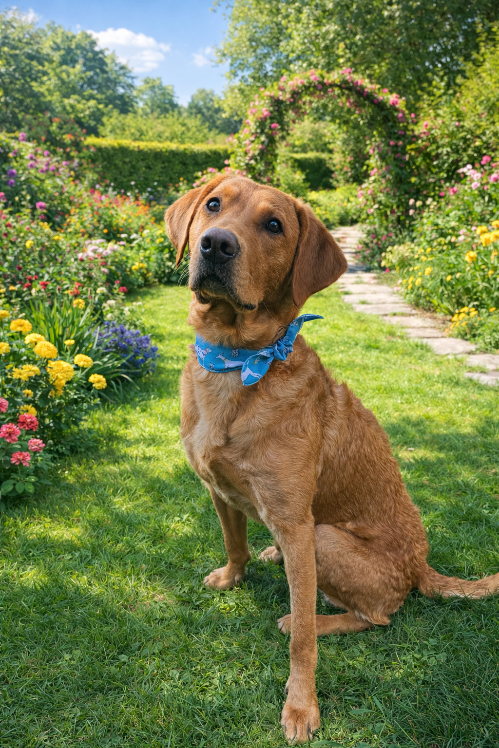 Pet Neck Tie & optional Matching hair Scrunchie - Dogs