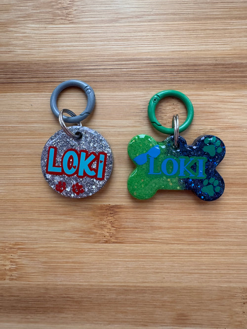 Glitter Dog Tag