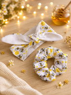 Pet Neck Tie & optional Matching hair Scrunchie - Bumblebees
