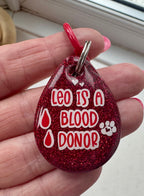 Doggy Blood donor tag