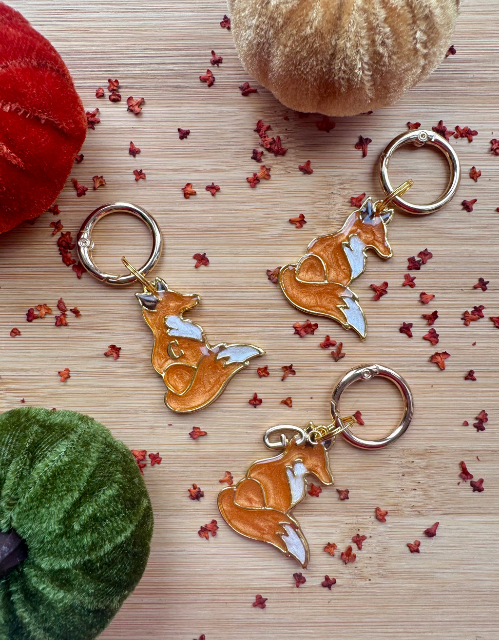 Foxy Fable gold frame Dog Tag