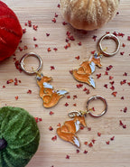 Foxy Fable gold frame Dog Tag