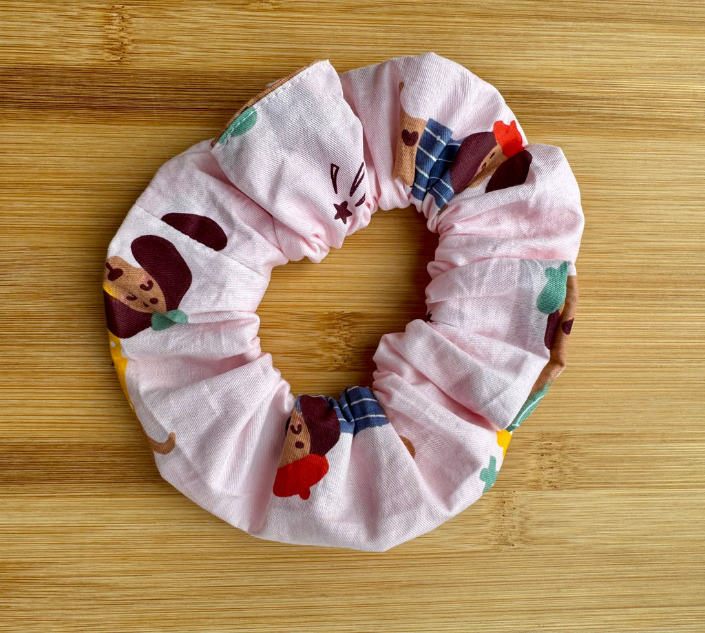 Pet Neck Tie & optional Matching hair Scrunchie - Dachshund