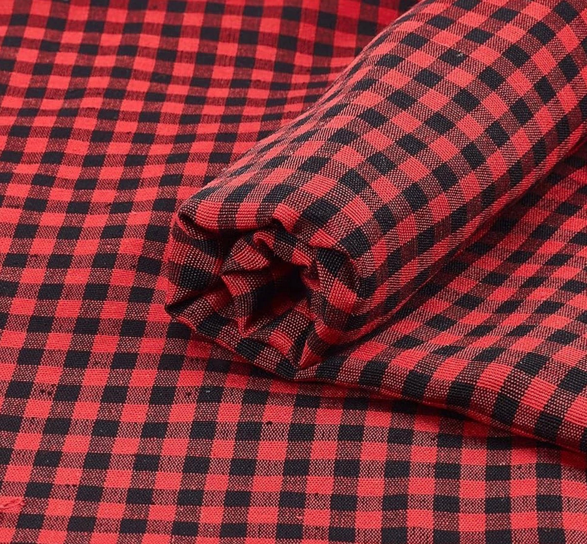 Pet Neck Tie Red & black check