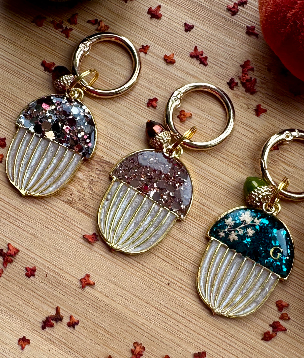 Enchanted Acorn gold frame Tag