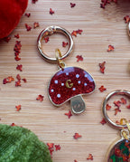 Mystic Mushroom Gold Framed Dog Tag