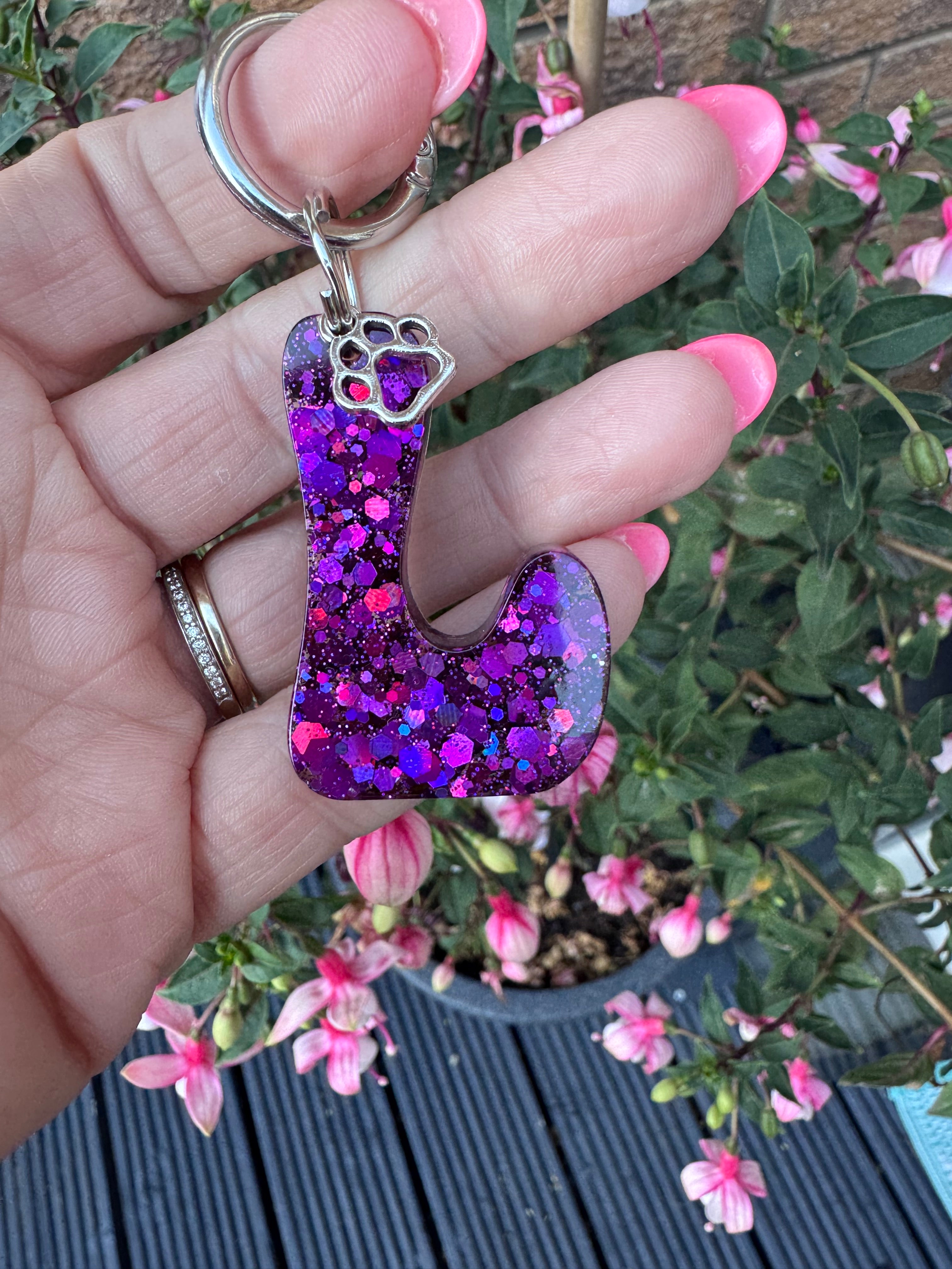 Dog ID tag Initial