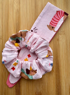 Pet Neck Tie & optional Matching hair Scrunchie - Dachshund