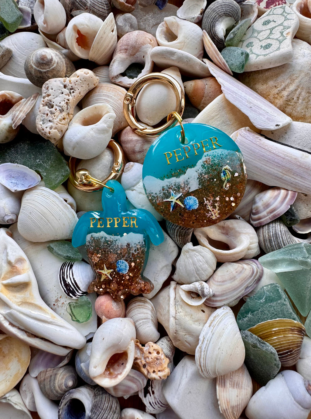 Beach Inspired Custom Dog ID Tags 🌊🐾
