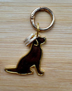 Labrador gold frame Tag
