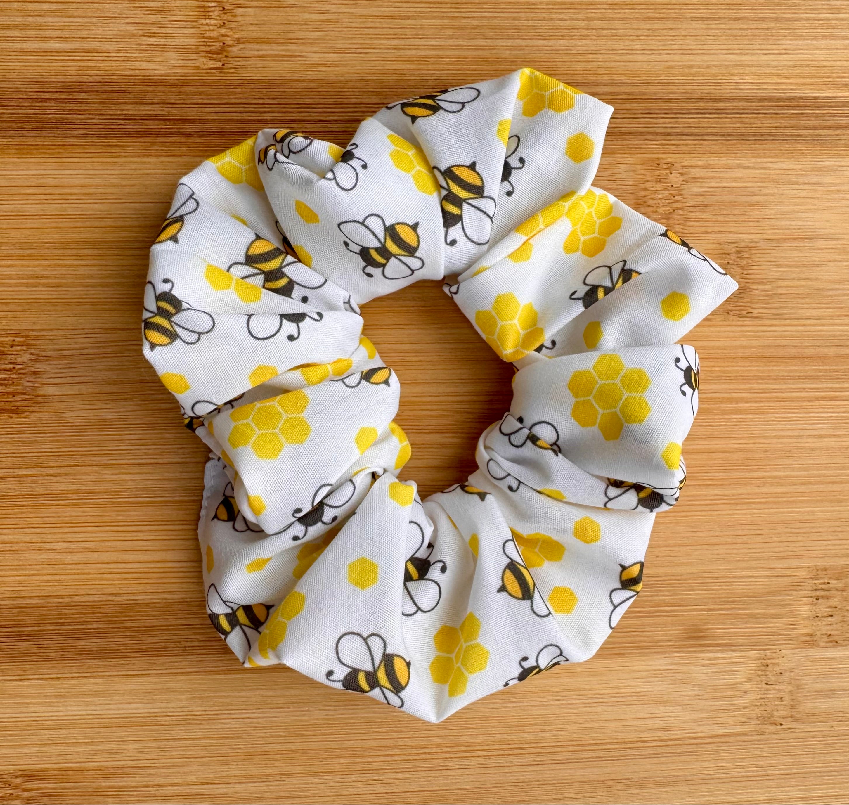 Pet Neck Tie & optional Matching hair Scrunchie - Bumblebees