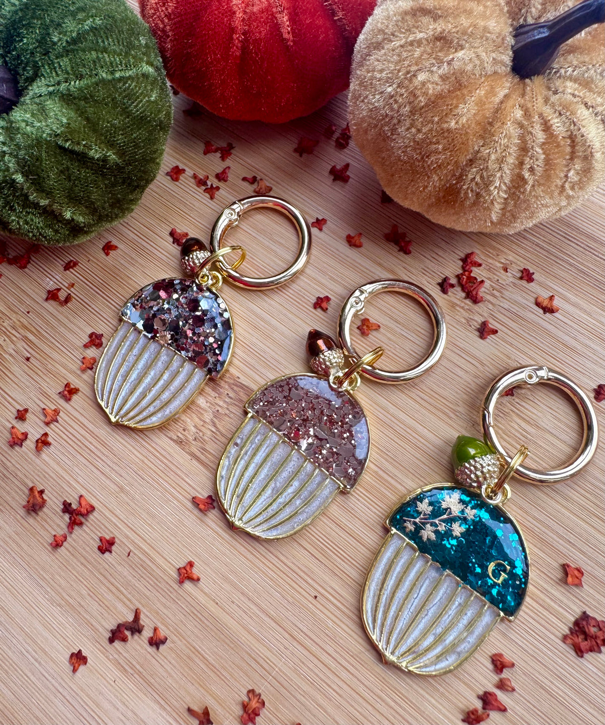 Enchanted Acorn gold frame Tag