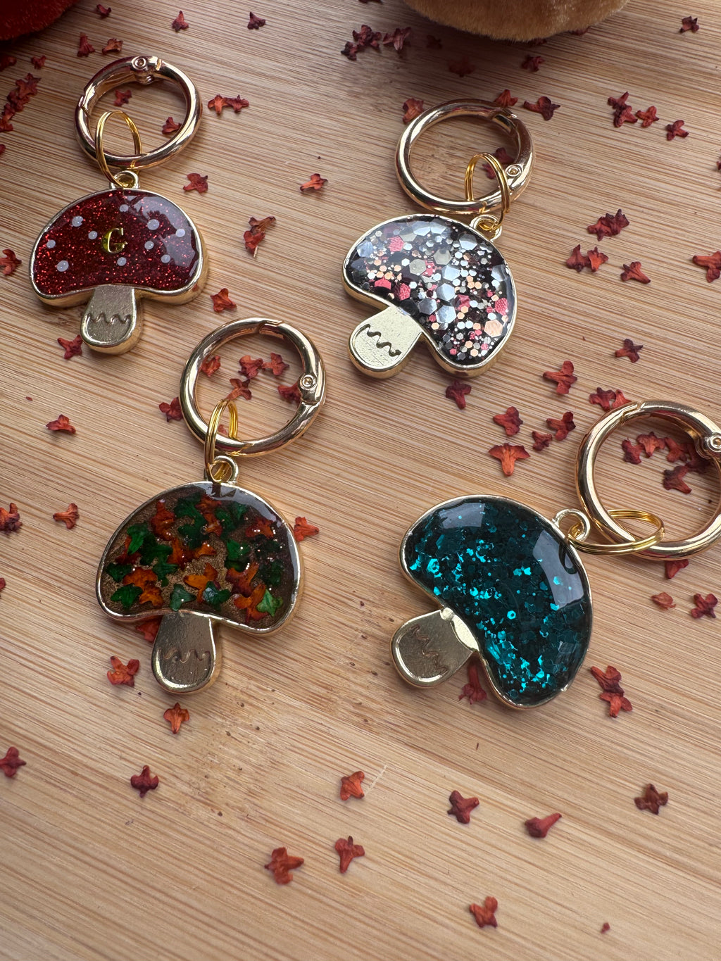 Mystic Mushroom Gold Framed Dog Tag