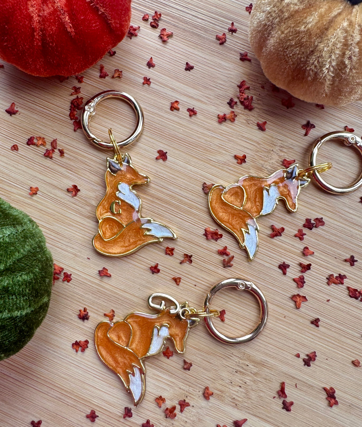 Foxy Fable gold frame Dog Tag