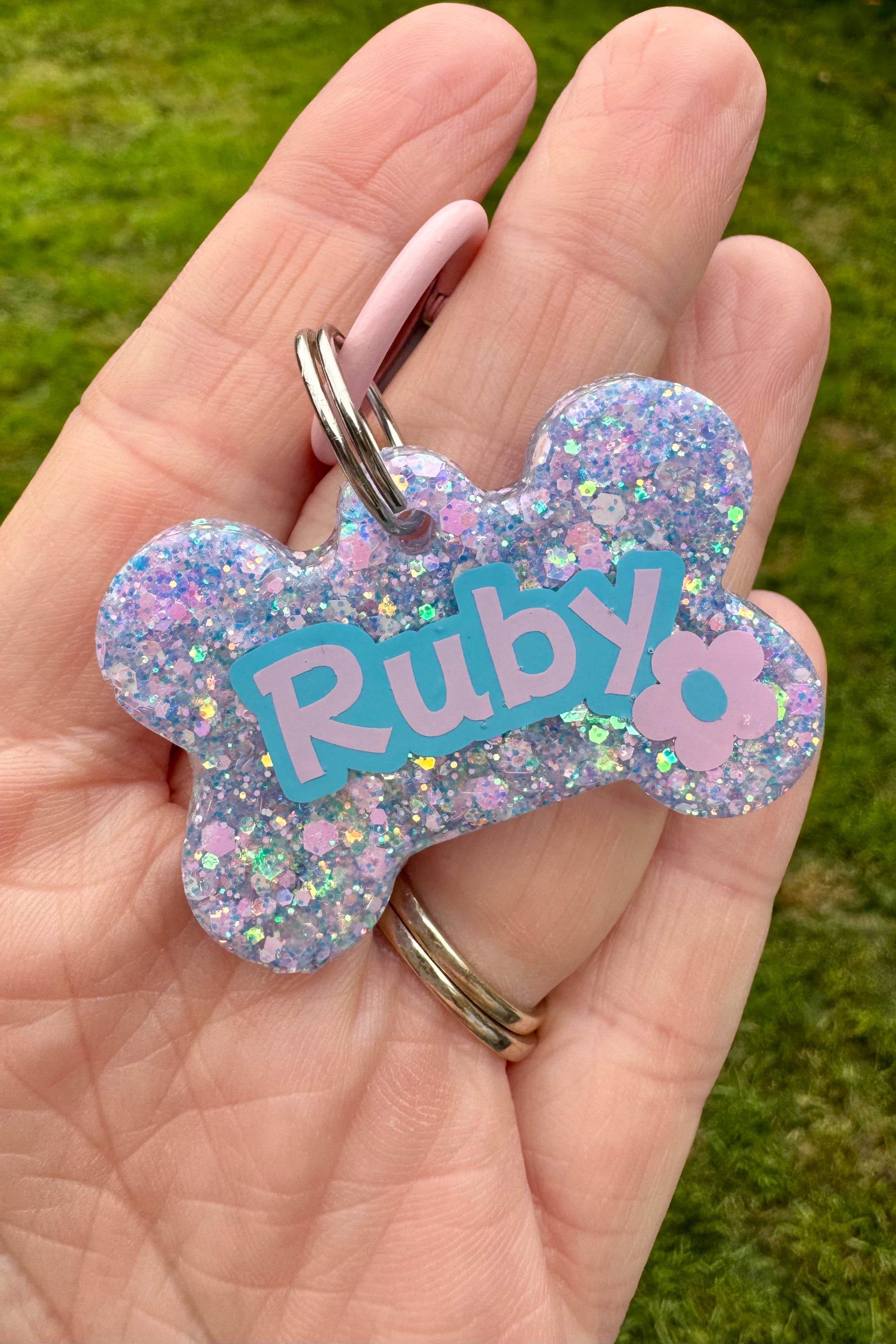 Glitter Dog Tag